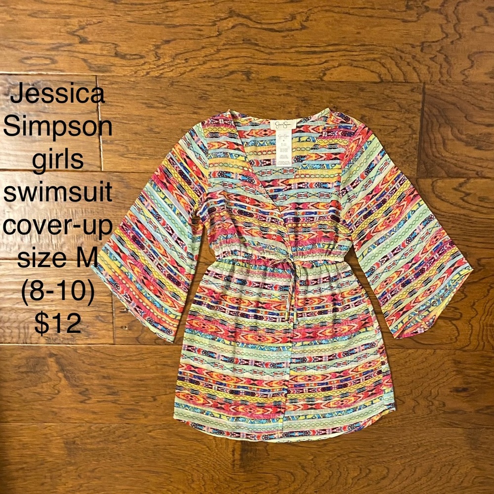 Jessica Simpson girls printed swimsuit cover-up